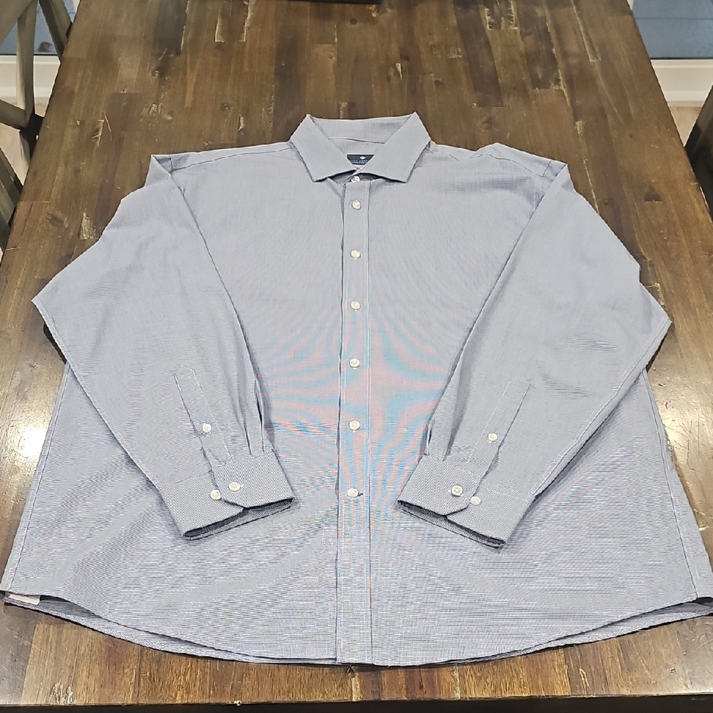 Ryan Seacrest Distinction Light Blue Check Dress Shirt